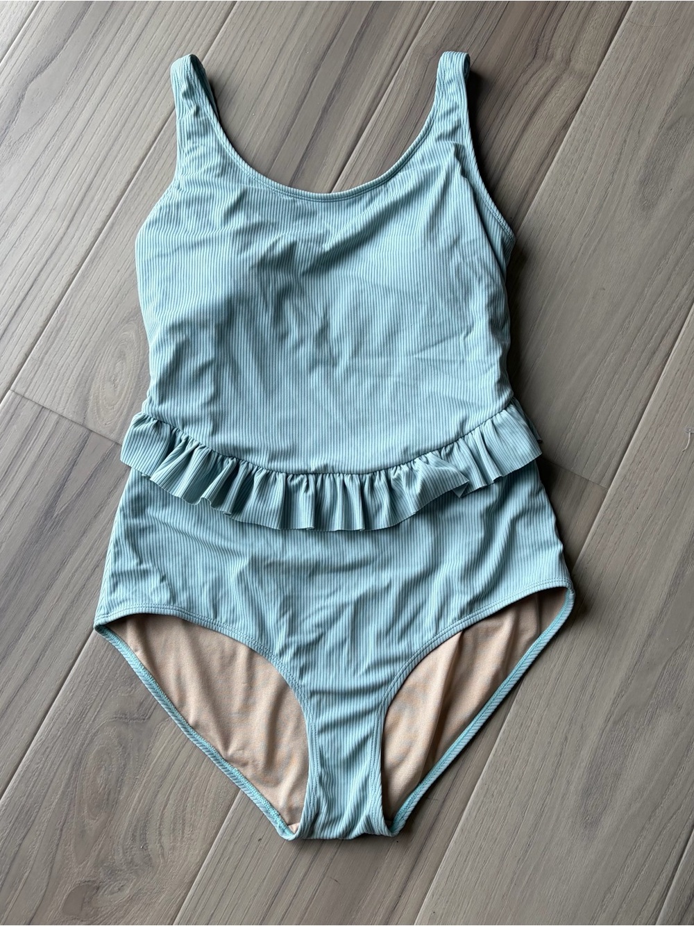 Kortni Jean Ribbed Ruffle One Piece Swimsuit